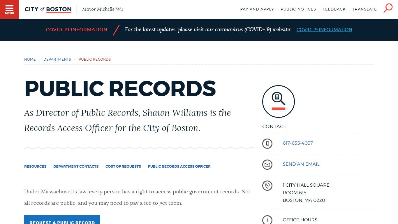 Public Records | Boston.gov