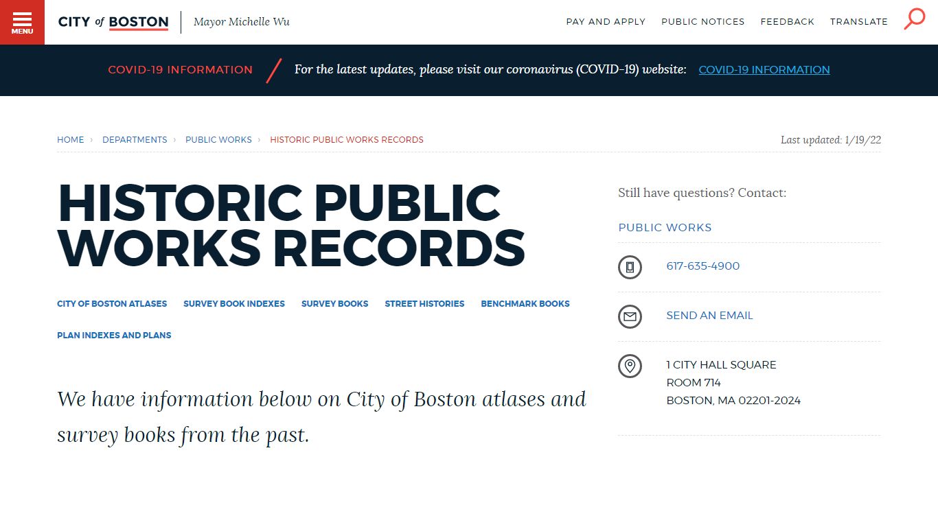 Historic Public Works records | Boston.gov